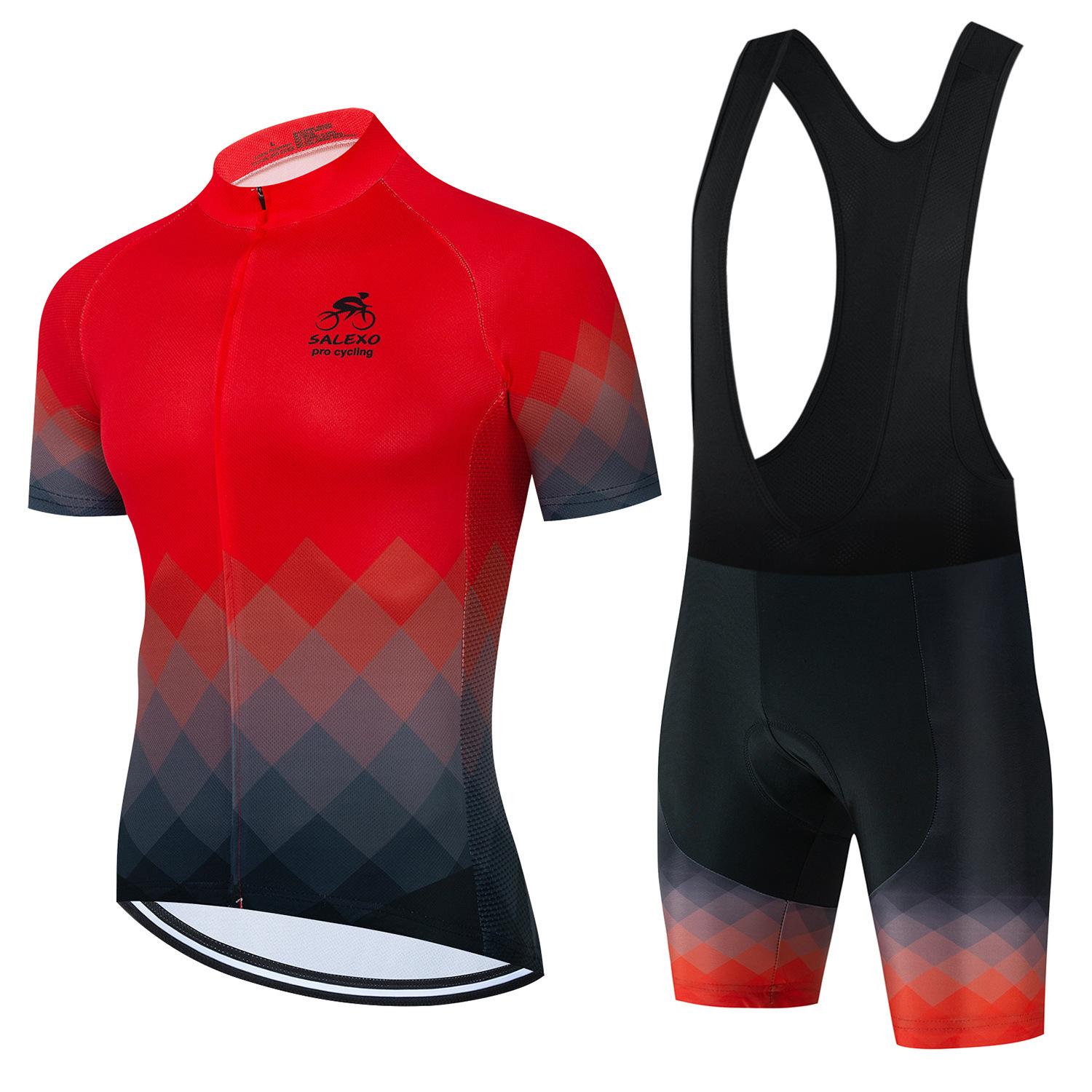 

2026 Summer Breathable Suit Cycling Suit Men s Cycling Suit Mountain Bike Short Sleeve Strap Shorts Clothing 5XL