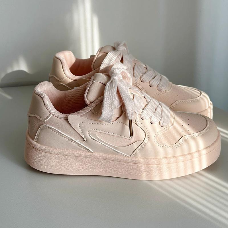 

Children s thick-soled lightweight little white shoes 2025 new spring and autumn dopamine with skirt niche original casual running shoes 31 [Inner Length 19.5CM] розовый