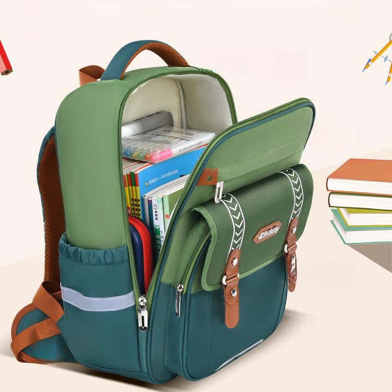 New Model Elementary School Backpack for Boys and Girls Capacity Children's Bag Lightweight Casual Double Shoulder