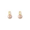 2024 Women's Elegant Temperament Light Pink Pearl Dangle Earrings Korean Fashion Zircon Luxury Accessories for Gilr‘s Earstud