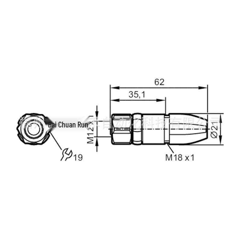 Ifm EVC814 Sensor Accessories Wiring Socket - New, Original, In Stock with One Year Warranty
