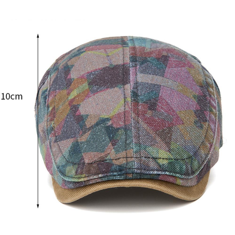 HT5060 Berets All Seasons Men Women CapVintage Artist Painter Beret Hat 100% Cotton Ivy Flat Cap Adjustable Camouflage Beret Cap