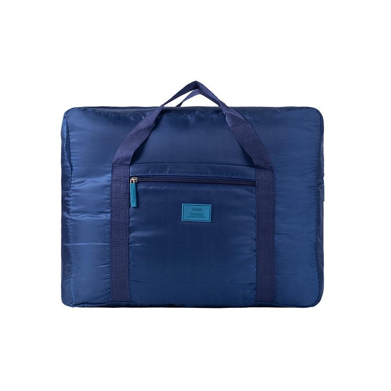 

Водонепроницаемая складная сумка для хранения из ткани Оксфорд в корейском стиле - Унисекс органайзер для одежды темно-синий