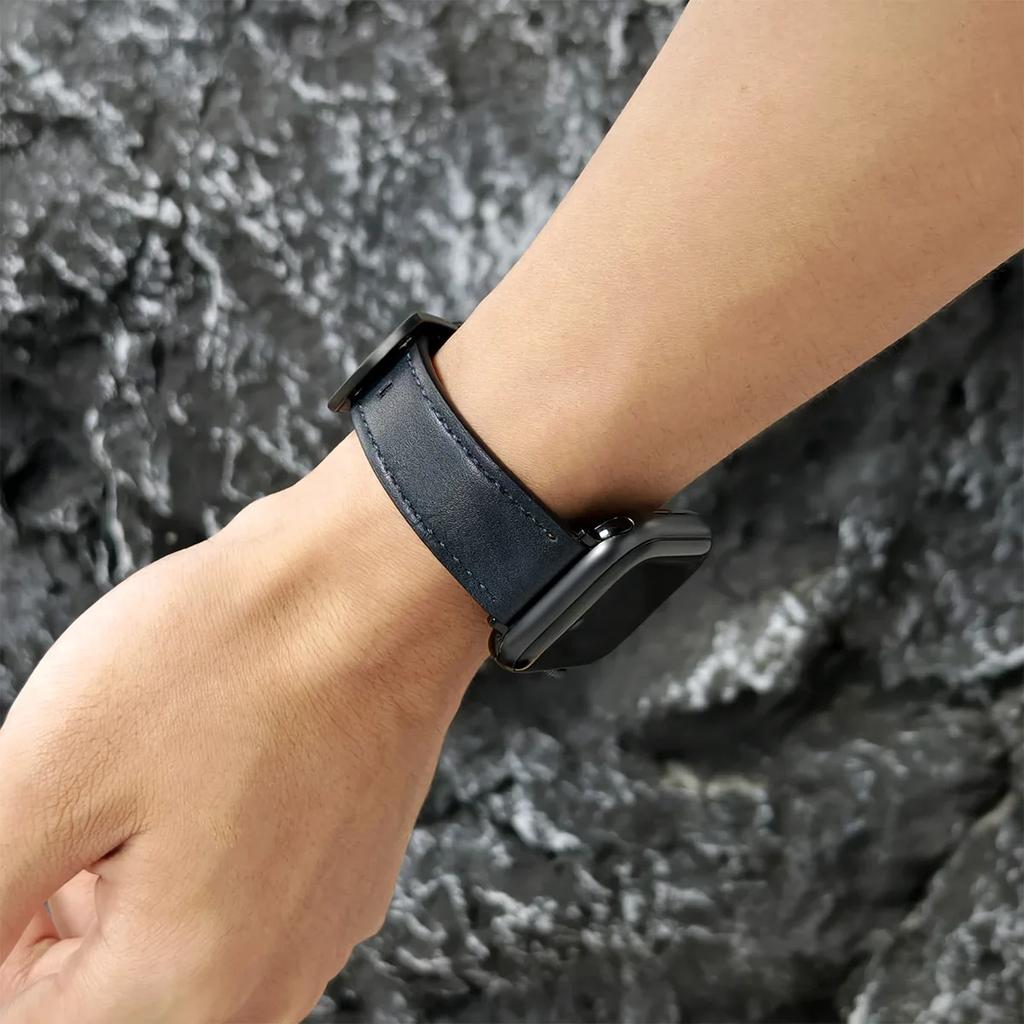 Calf Leather Watch Band for apple watch strap 49mm 44 45mm 42 40mm 41mm Woman Man bracelet for iWatch series 8 7 6 5 4 3 Se Band