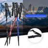 Aluminum Alloy Trekking Pole Walking with Non-slip Handle High Anti-slip Stability Ultralight Shock-absorbing Telescopic Hiking Adjustable