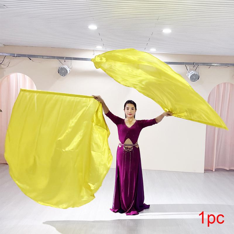 Con Bastoncini Telescopici Ventaglio Danza del Ventre Ventagli Imitazione Seta Accessori Bastoncini Estensibili Foulard Multicolore Bandiera Accessori da Ballo Leggeri