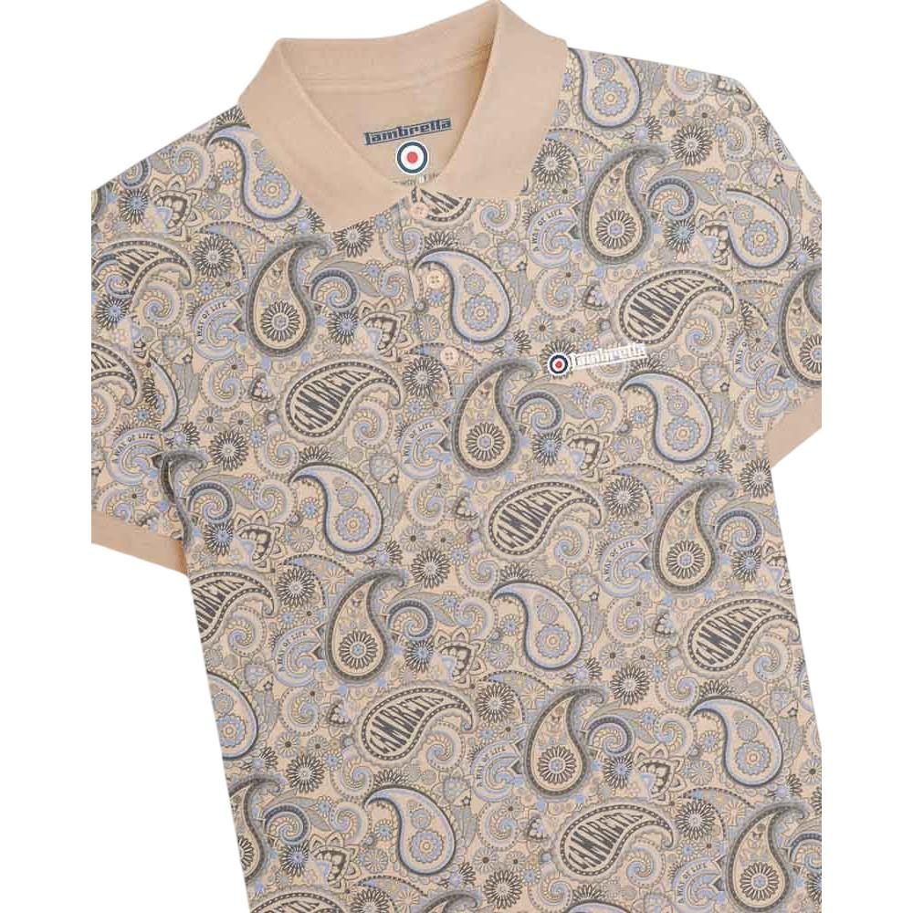 Lambretta Mens Paisley Polo Shirt