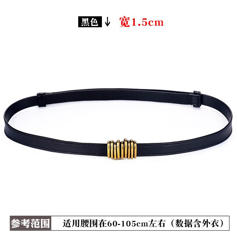 Simple Women'S Thin Belt Leather Decorative Suit Belt With Skirt Shirt Waist Chain