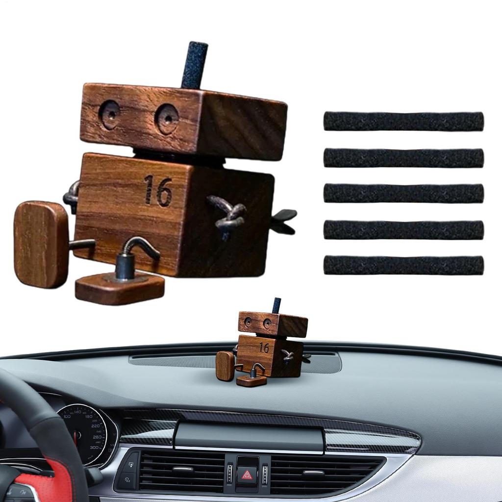 Shaking Wooden Man Figurine Shaking Feet Wooden Man Action Figure Auto Motion-Activated Ornament Cute Playful Decor for Living