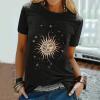 Real Shot Amazon Independence Station Cross-border European, American Independence Day Printed Short Sleeve Top Women's Summer Outer Bottom Shirt