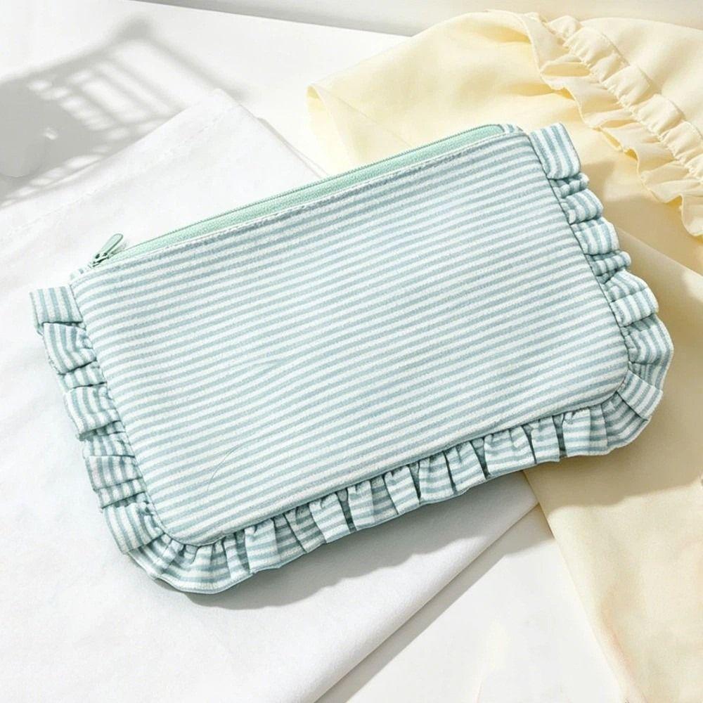 Striped Pattern Striped Pattern Cosmetic Bag Casual Make Up Organizer Travel Use