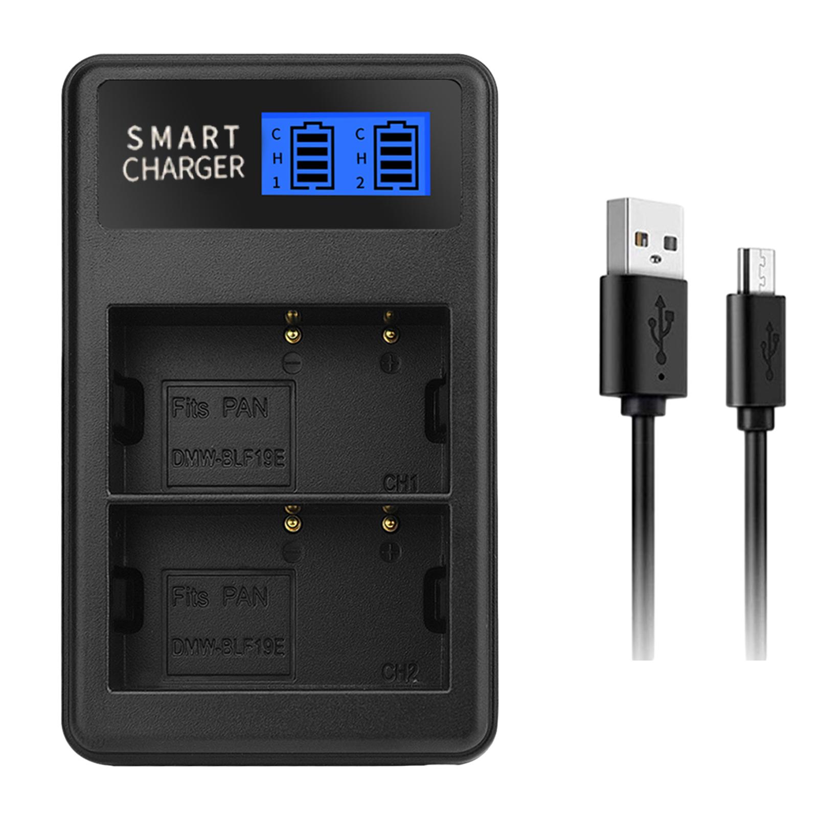 

Быстрое зарядное устройство DMW BLF19E LCD Micro USB, эффективная и универсальная зарядная база для Panasonic Lumix DMC-GH3, аккумулятор