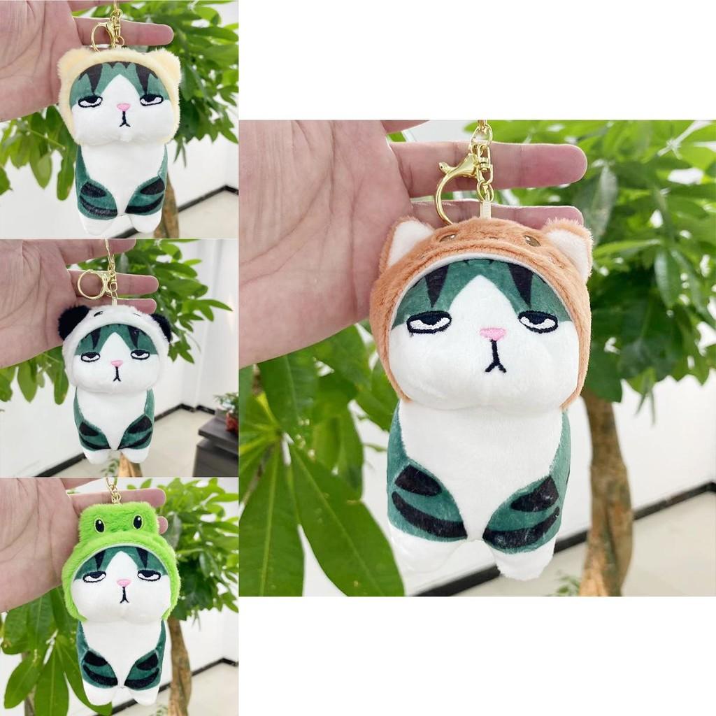 Adorable Plush Cat Keychain Unique Plush Doll Toy Colorful Backpack Charm Gift For All