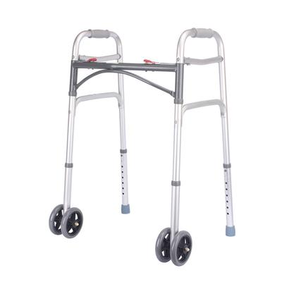 Robuster, zusammenklappbarer Gehwagen mit Rädern für Senioren, Erwachsene, medizinischer Gehwagen, bariatrischer Gehwagen, Gehwagen mit extra breiten Vorderrädern
