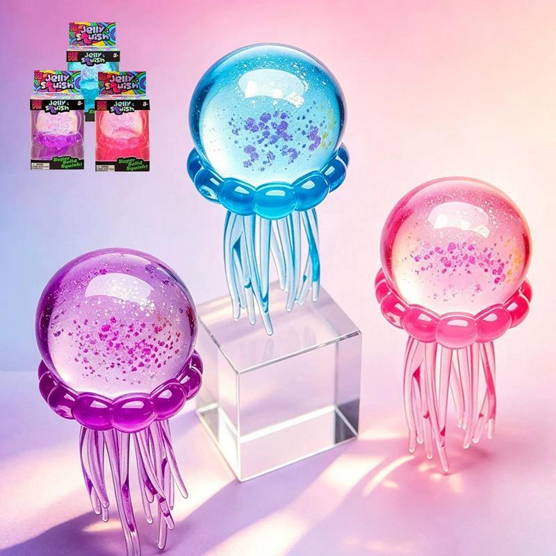 Jellyfish Squishy Nee Dooh Octopus Squishy Toys Asmr Squishy Stress Ball Glitter Jelly Slow Rebound Decompression Tool