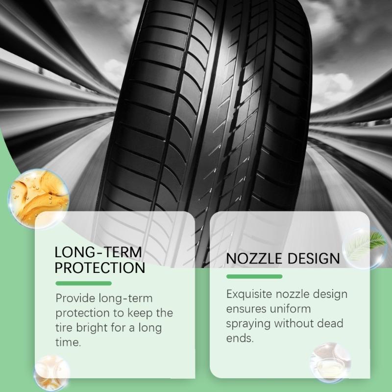 High Performances Tire Shine Sprays Quick Drying Tire Polish Enhancer Tire Restorer Sprays with Cloth Suitable for Vehicle