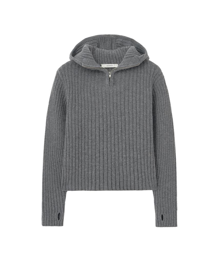 MOONSUN Unisex, Balaclava Knit Top / Gray