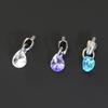 F136 Titanium Teardrop Bullet Head Lip Stud with Crystal Zircon Pendant for Ear Cartilage Piercing