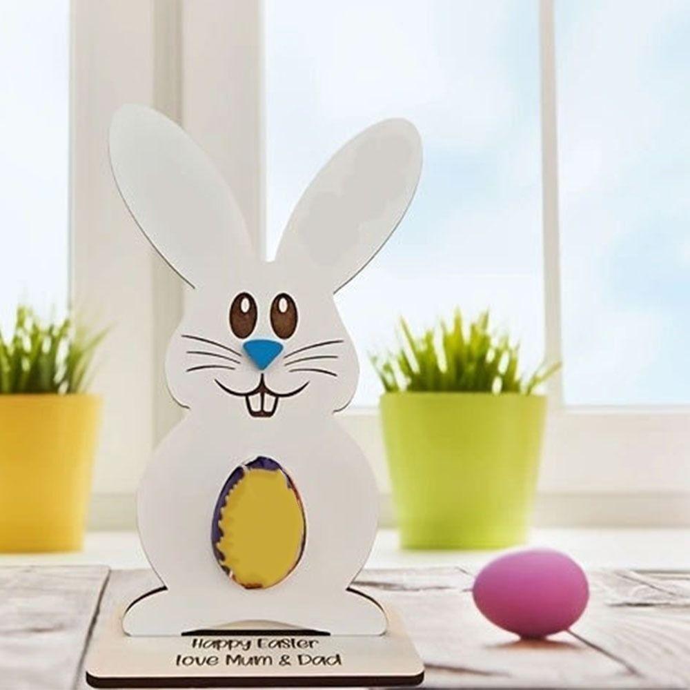 Standing Bunny Easter Egg Rack Creative Chocolate Egg Rack Gift Bunny Egg Rack  Easter Party
