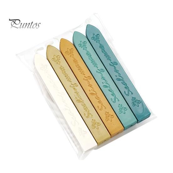 Vintage Wax Stamp Supplies 5PCS Sealing Sticks, with Wicks, Classic Color Seal Accessories Strips, for Envelope And Craft Decor Handmade Greeting Card