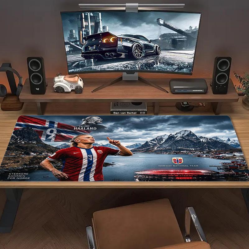 Erling Haaland Color Mouse Pad Large Gaming Table Cushion Non-slip Laptop Tablet Big Mousepad XXL Mat Mini PC Playmat With Lock Edge