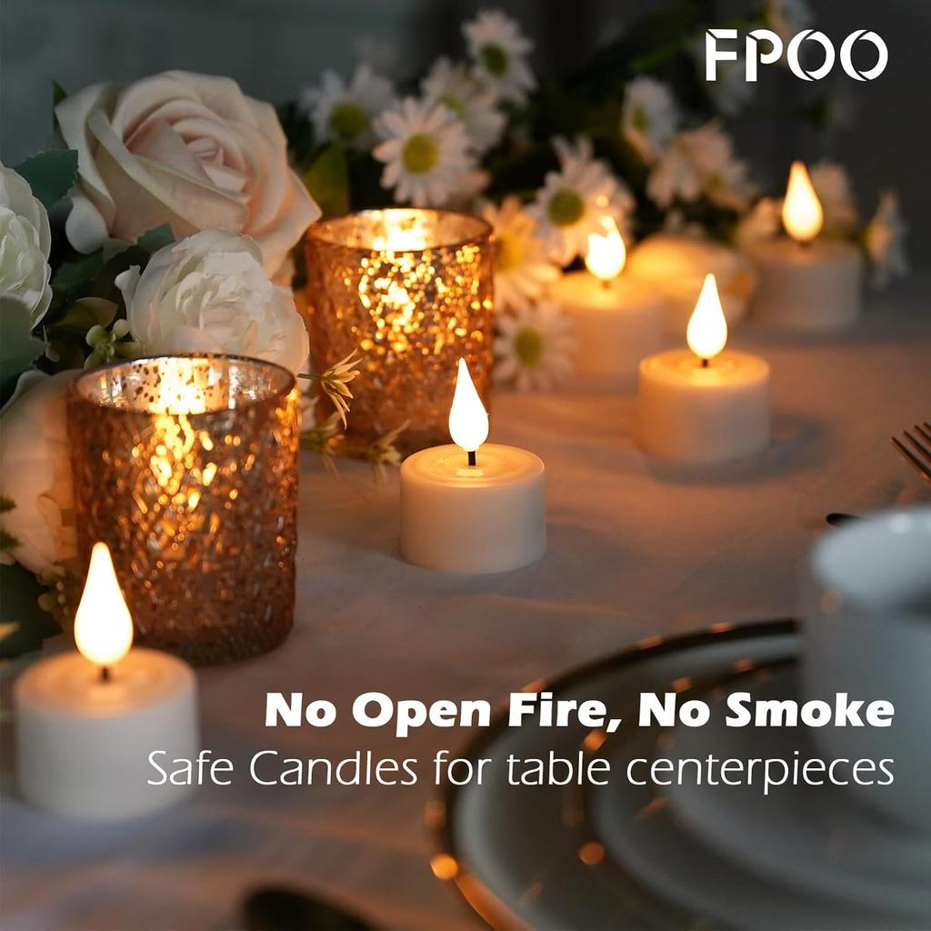 Rechargeable Tea Lights Candles with Remote Timer, 12 Packs Flameless Flickering led Tea Lights Votive Candles with USB Charging for Home Decor