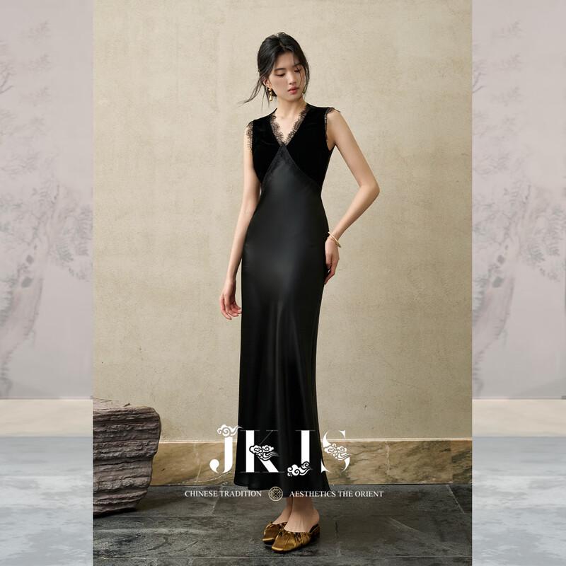 

Платье из ацетата и шелкового бархата в стиле пэчворк M