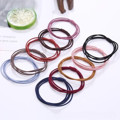 Handgefertigte 4-in-1-Haarschleife mit hochelastischem Stirnband für Mädchen, bunte Gummibänder als Accessoires