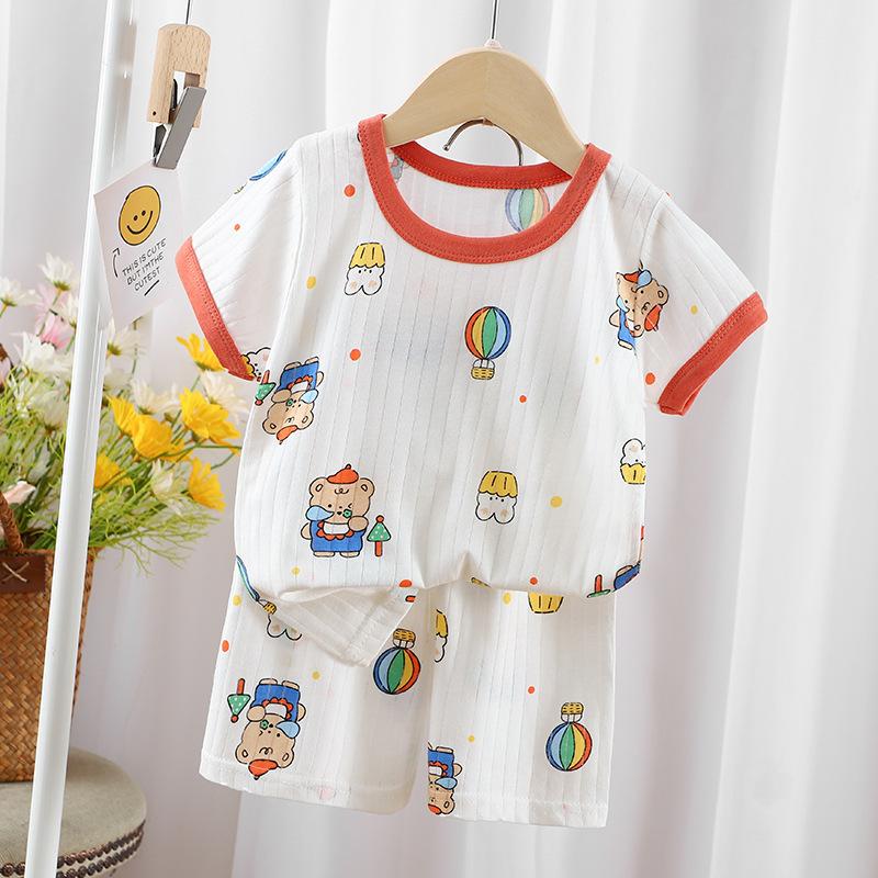 2026 Summer Children's Short Sleeved Shorts Cotton Set