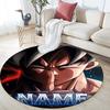 Custom Name,Goku pattern round rug,Carpet Rug for Living Room Bedroom Playroom ,Non-slip Floor Mat,Holiday Gifts and Birthday Gifts.