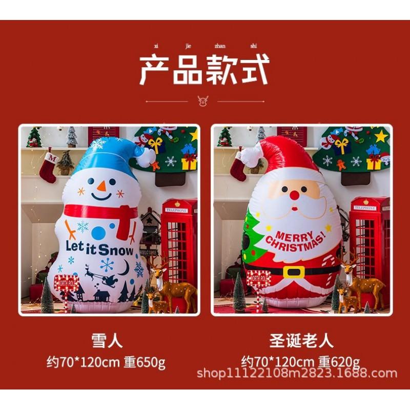 Christmas Inflatable Santa Snowman Tumbler Outdoor Yard Decor PVC Xmas Party Prop