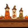 3pcs Farmhouse Tabletop Autumn Decorations with Pumpkin Farmhouse Harvest Figurines for Mantels Shelves Entryway Tables