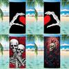 Totenkopf Strandtuch Mikrofaser für Fitnessstudio Reisen Fitness Spa Damen Mädchen Schnelltrocknend Sandfrei Groß Handtücher Badezimmer Strandtuch