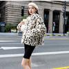 Imitation lamb fur leopard print imitation fur jacket women's light loose imitation rabbit fur integrated plush coat short
