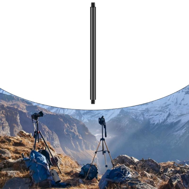 Aluminum Camera Extension Rod with Double 1/4Inch Male Threads for DSLR, Action Cameras