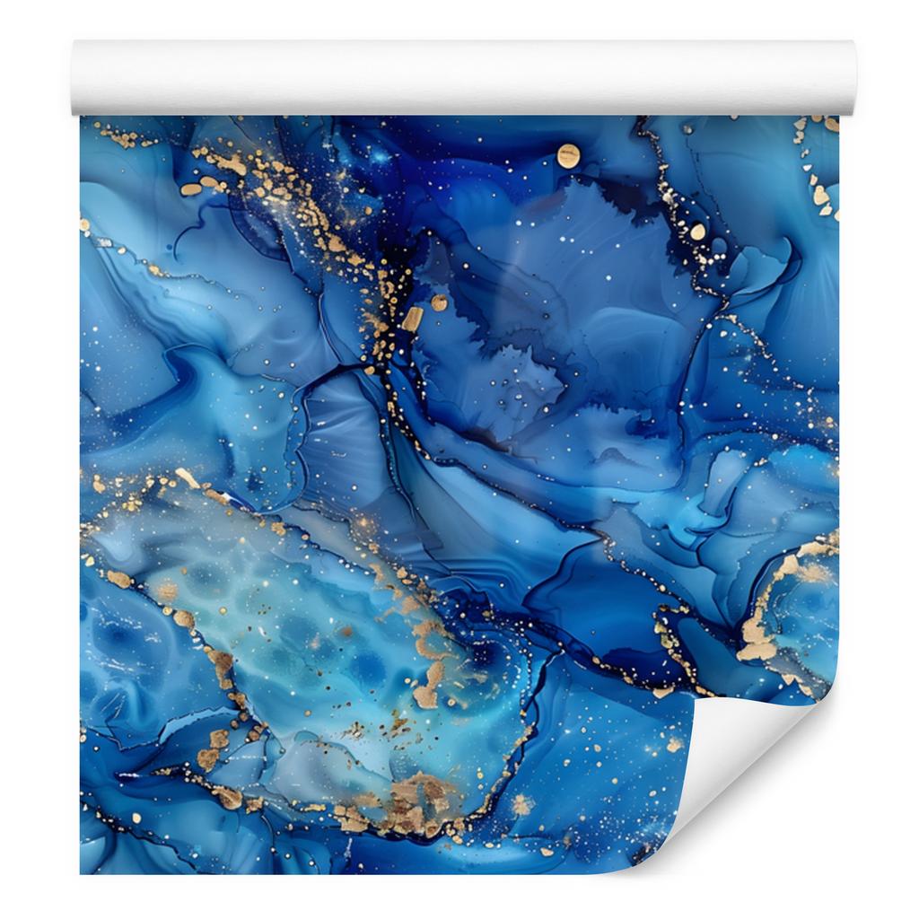 Wallpaper Ink blue, navy blue, turquoise and azure 50x1000