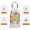 oFloral Happy Birthday with Balloons Apron Unisex Adjustable Bib Apron Cooking Kitchen Chef Women Men Aprons for Home Kitchen, Restaurant,Coffee