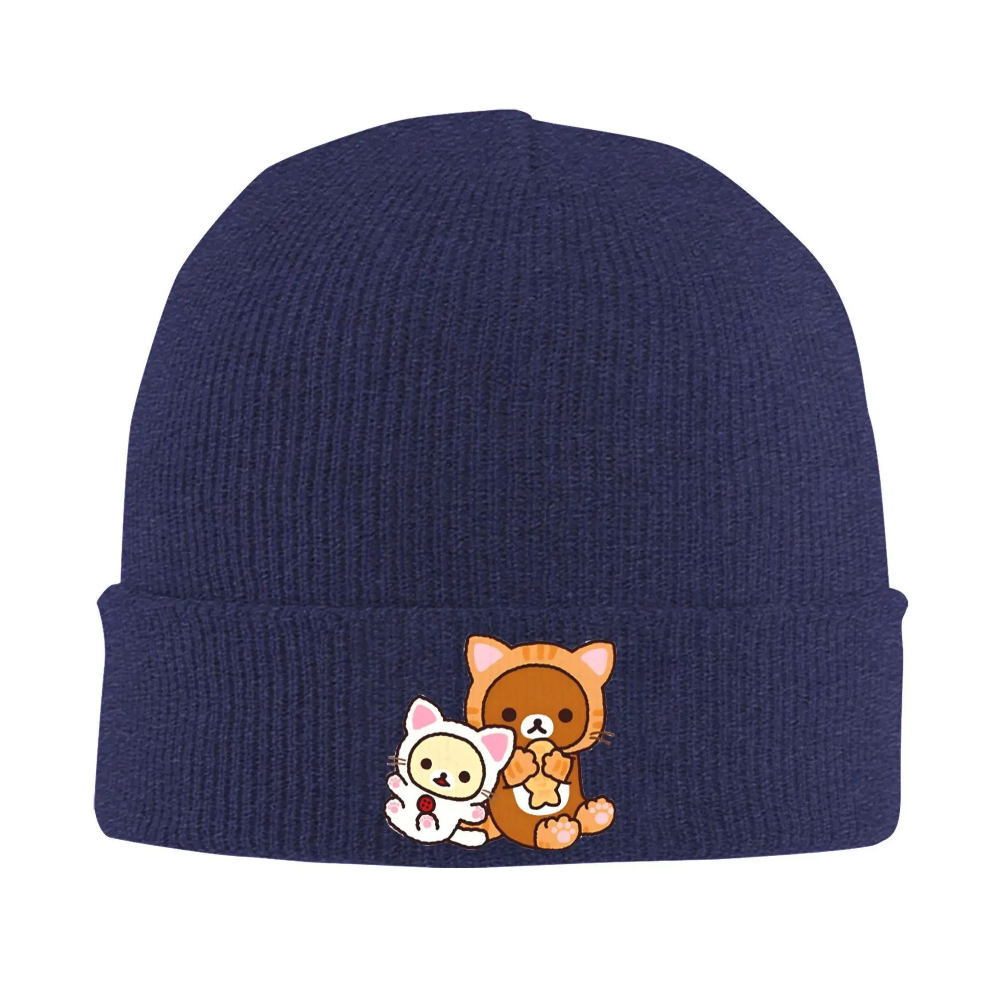 Мерч Рилаккума и Корилаккума Теплая Шапка-Бини Для Женщин Мужчин Шапки-Бини Вязаные Шапки Бини Шапки-Бини