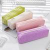 Retro Corduroy Solid Color Pencil Case Pen Box Artistic Minimalist Stationery Storage Bag Pencil Pouch School Student Supplies