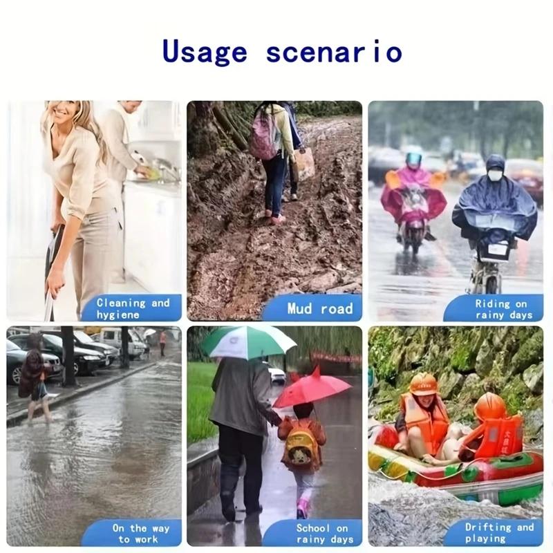 20/30pcs Disposable Waterproof Shoe Covers Lengthened & Thick Plastic Transparent Foot Protectors For Outdoor Hiking & Travel