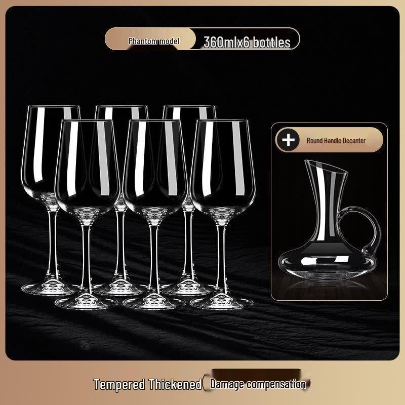 Star-Marked Handmade European Red Wine Glass & Decanter Set