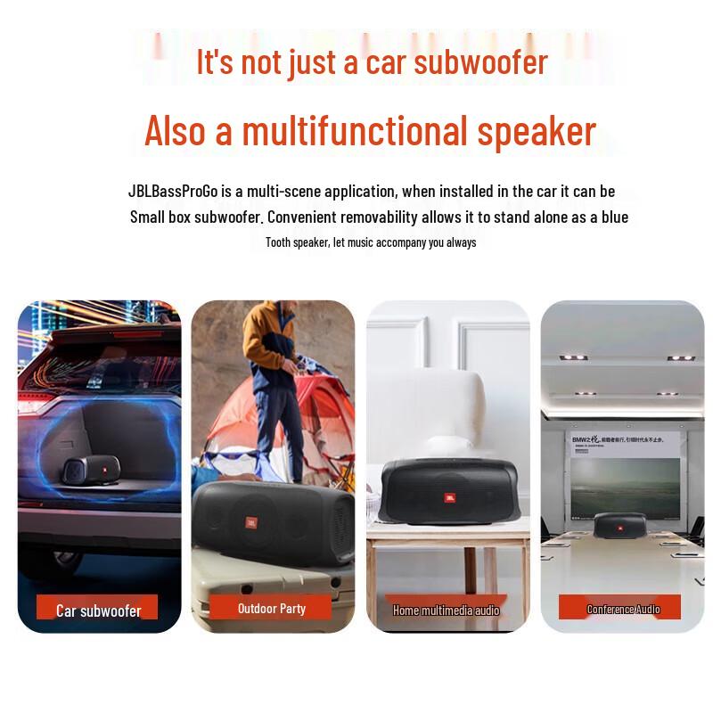JBL BassPro GO Powered Car Subwoofer & Portable Bluetooth Speaker