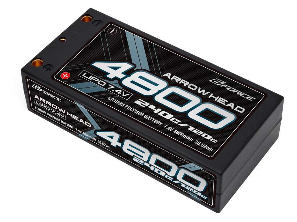 G-Force Arrow Head LiPo 7.4V 4800mAh 120C240C RC Car LiPo GFG017 Official Japanese Product