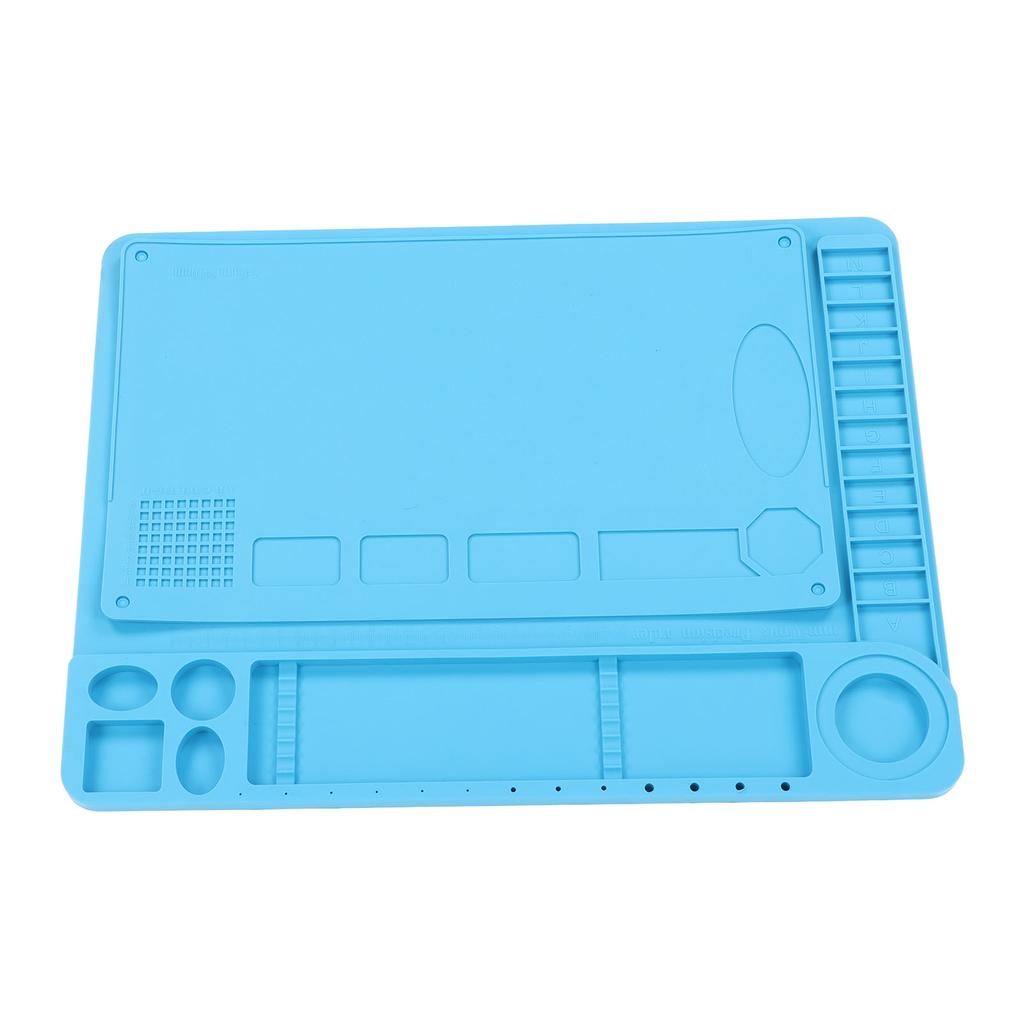 2Pcs Soldering Mat Silicone Repair Pad Heat Resistant with Scale for Electronics