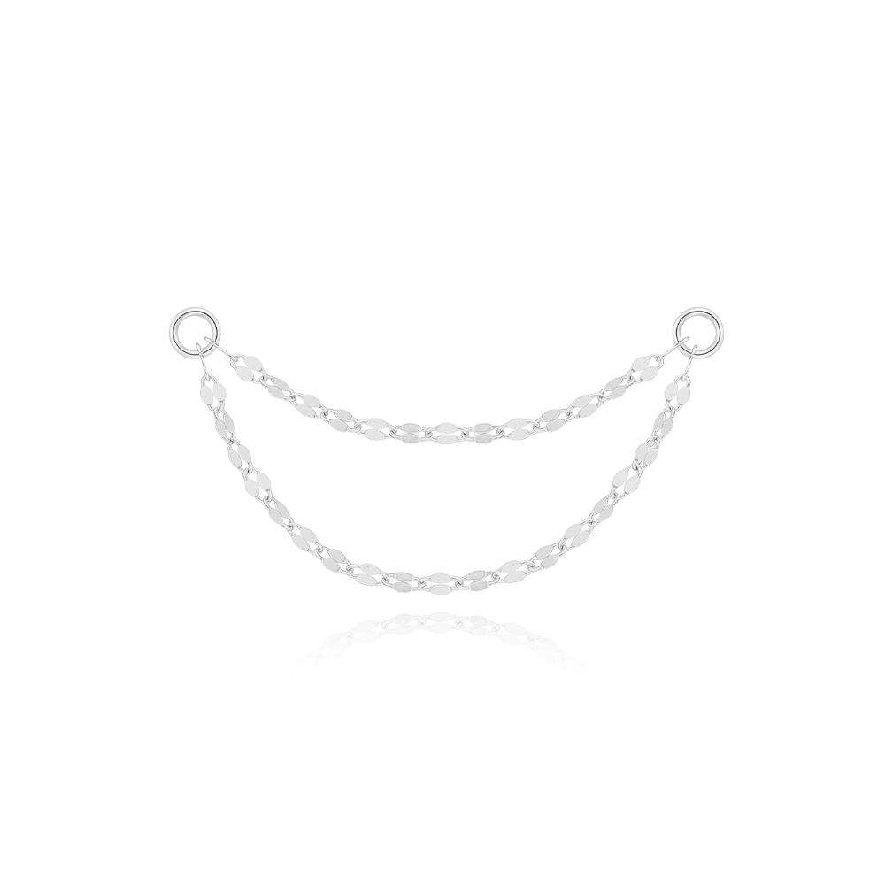 AIDE 1PC 925 Silver Zircon Piercing Chain Fit For Earring Hoops Ear Bone Studs DIY y2K Lucky Red Koi Fish Jewelry Accessories