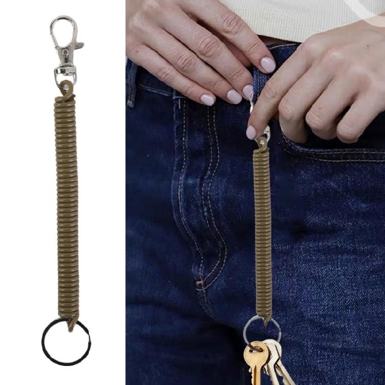 Portable Coil Springs Keychain Handmade Bag Ornament Gym Key Holder Hanging Ornament Suitable for Party Everyday Use