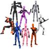 Action Figure Lucky Robot 13, Action Figure Robot Mobile Multi-Articolato Stampata in 3D, Action Figure Robot Dummy 13 per Bambini Adulti