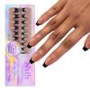 150Pcs Press On Nails Soft Gel False Nail Tips 3 In 1 Pre-Colored French Nails Fake Nails 14 Sizes for Nail Extension
