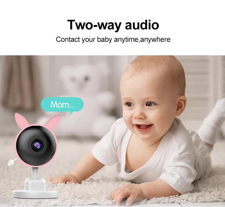 2.8" Baby Monitor: Color Screen, Temperature & Cry Detection, Voice Intercom