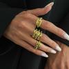 Retro, Vintage, Personalized, Trendy Geometric Open Ring, Irregular and Versatile Ring Set
